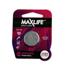 MAXLIFE CR2450 Lithium Button Cell Battery. 1Pk.