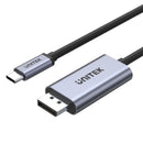 UNITEK 2m 4K USB-C to DisplayPort 1.2 Cable in Aluminium Housing. Supports upto 4K@60Hz. Plug & Play. HDCP2.2 for 4K Netfli, Amazon Prime Video & More. Space Grey & Black. - Office Connect 2018