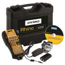 DYMO Rhino 5200 Industrial Labeller Hard Case Kit,Hot-keys to print pre-formatted labels, symbol library with industry symbols, Prints Code 39 and Code 128 bar codes on 19mm labels - Office Connect 2018