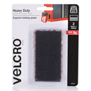 VELCRO Brand 50mm x 100mm Heavy Duty 2 Pack Hook & Loop Tape. Designed for Superior Holding Power up to 3kgs. Mess-free Alternative to Nails Screws & Epoxy. Black Colour - Office Connect 2018