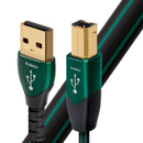 AUDIOQUEST Cinnamon 3.0M USB A to B 1.25% silver, solid. Hard-cell foam. Jacket - red - black braid.  7-10 Day Lead Time - Office Connect 2018
