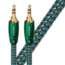 AUDIOQUEST Evergreen 8M 3.5mm M to 3.5mm M. Solid Long Grain Copper. Gold Plated/cold welded termination Foamed-Polyethylene dielectric Metal layer noise dissipation Jacket - green - black braid - Office Connect 2018