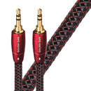AUDIOQUEST Golden Gate 2M 3.5mm M- 3.5mm M. Solid perf surface Copper. Gold Plated/cold welded termination Foamed-Polyethylene dielectric Metal layer noise dissipation Jacket - red - black braid - Office Connect 2018
