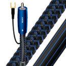 AUDIOQUEST Husky 2M subwoofer cable. 5% silver. Carbon-based multi layernoise dissipation. Polyethylene air-tubes Cold-welded,hanging silver directly over pure red copper. Bl-BK braid - Office Connect 2018