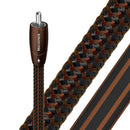 AUDIOQUEST Mackenzie 1.5M  2 to 2 RCA male. Solid perf surface copper plus. Triple balanced. Hard-cell foam dielectric. Cold-welded, silver over pure copper termination .Jacket - brown - black - Office Connect 2018