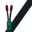 AUDIOQUEST Robin Hood Zero speaker cable. 3M pair, full range. 13AWG solid perfect-surface copper plus. Banana - Banana termination. Jacket - dark red - black braid. - Office Connect 2018