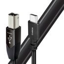 AUDIOQUEST Carbon 1.5M USB-B to USB-C. 5% silver. Hard-cell foam dielectric. Semi-solid concentric metal. Jacket - grey-black braid.  7-10 Day Lead Time - Office Connect 2018