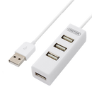 UNITEK USB-A 2.0 4-Port Hub. Plug & play. Backward compatible with USB1.1. Supports data transfer up to 480Mbps. White Colour.