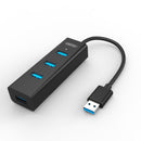 UNITEK USB 3.0 4-Port hub. Super Speed Data Transfer Rate up to 5Gbps. Plug and play. LED Indicator. Includes Optional Power Port (Micro USB). - Office Connect 2018