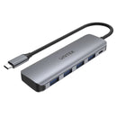 UNITEK USB 3.1 4-in-1 Multi-Port Hub with USB-C Connector. Includes 4x USB-A Ports + Micro-B Power Port. Data Transfer Rate up to 5Gbps. Plug and play. Space Grey Colour. - Office Connect 2018