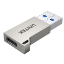 UNITEK USB-A Male to USB-C Female Ultra-Tiny Adaptor with Easy Grip Design. Supports Superspeed 5Gbps. Built Tough with Zinc-Alloy Housing & Keychain Eye. Supports QC3.0 & up to 9V/2A Charging.