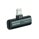 PROMATE 2-in-1 Audio & Charging Adaptor with Lightning Connector. 2A Pass Through Charging. 48KHz Audio Output. Plug & Play. Colour Black. - Office Connect 2018