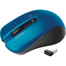 PROMATE Ergonomic Wireless Mouse with Ambidextrous Design. 800/1200/1600Dpi, 10m Working Range, Incudes Nano Reciever, Easy Plug & Play, Compatible with Win & Mac. Blue Colour. - Office Connect 2018