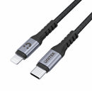 UNITEK 1m MFi USB-C to Lightning Connector Cable. Apple Certified Fast Charge and Sync. Grey Colour - Office Connect 2018