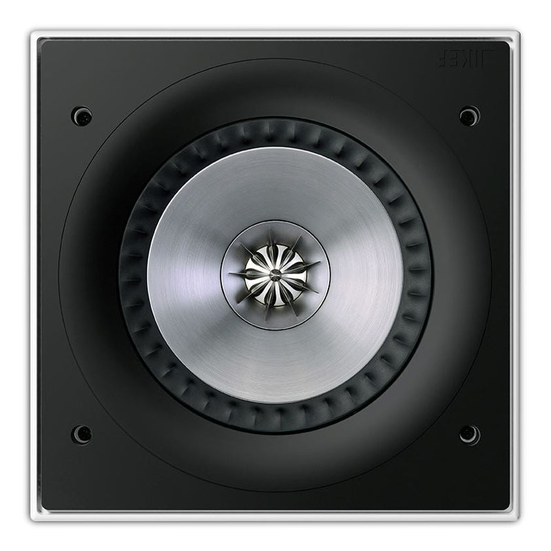 KEF Extreme Home Theatre 8'' Square In-Ceiling Speaker. THX Ultra2 certified. 200mm Uni-Q driver with 38mm aluminium dome tweeter & tangerine waveguide and Z-flex surround. Magnetic grille. IP64.