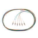 DYNAMIX 2M LC Pigtail OM3 6x Pack Colour Coded, 900um Multimode Fibre, Tight Buffer LSZH Jacket - Office Connect 2018