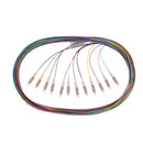 DYNAMIX 2M LC Pigtail OM3 12x Pack Colour Coded, 900um Multimode Fibre, Tight Buffer LSZH Jacket - Office Connect 2018