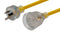 DYNAMIX 15M 240v Heavy Duty Power Extension Lead (3 Core 1.0mm) Power-On LED in Clear Moulded Plastic 10A Plug. Yellow Colour