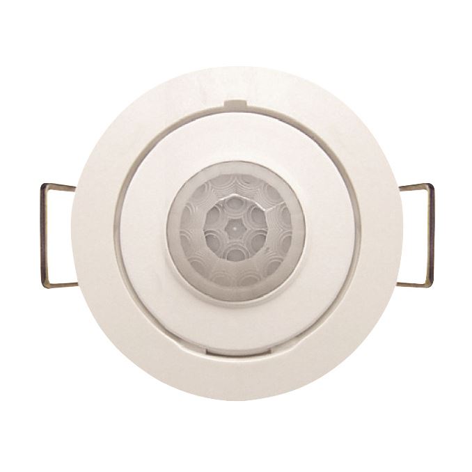 HOUSEWATCH 360 Degree Presence Detector with Dimming Control. IP40 Detector, IP20 Power Box. 8m Diameter Detection Range at 2.5m High. Cutout diameter: 66mm. Time - Office Connect 2018
