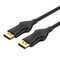 UNITEK 3m DisplayPort V1.4 Cable Supports 8K@60Hz, 4K@144Hz, & 1440p@240Hz, 32.4Gbps Bandwidth, Latched Connectors, Flexible Cable, Gold Plated Connectors. Black.