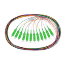 DYNAMIX 2M SC APC Pigtail G657A1 12 Pk Colour Coded, 900um Single-mode Fibre, Tight Buffer LSZH Jacket - Office Connect 2018