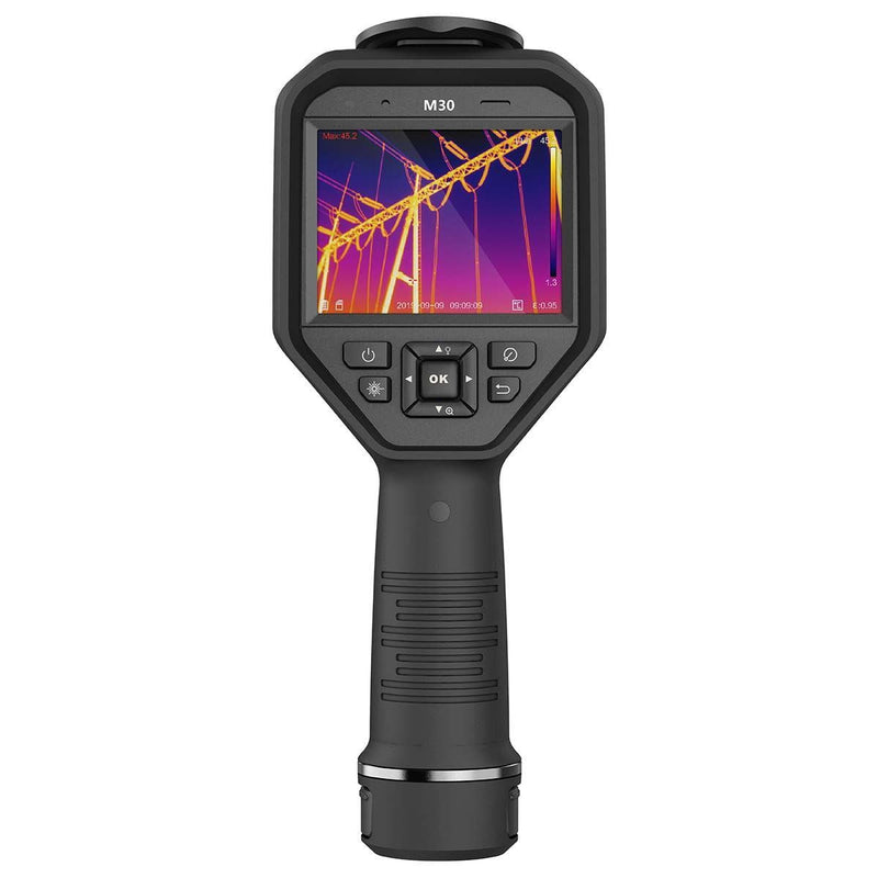 HIKMICRO M30 Handheld Wi-Fi Manual Focus Thermal Imaging Camera. 3.5" LCD Touch Screen. Thermal, Visual, Fusion, PIP & Blending Image Modes. Thermal Resolution: 110,592 Pixels.