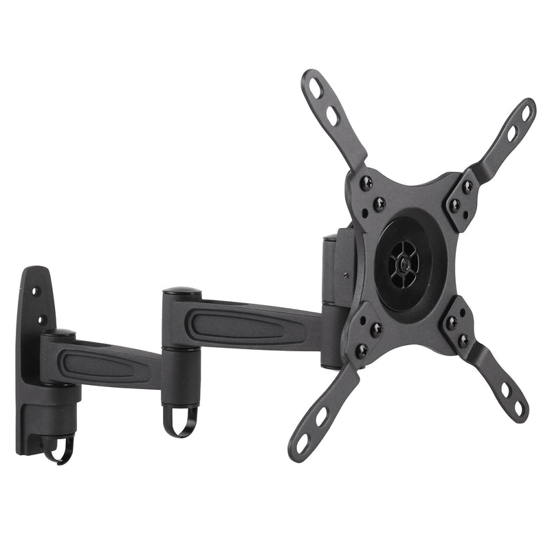 BRATECK 13"-42" Anti-Theft Full- Motion Monitor/TV Wall Mount. Anti- Theft Locking Hole for Additional Security (Padlock Required). Max VESA 200x200. Max Load 20kgs. Max Arm Extension 417mm. Black Colour. - Office Connect 2018