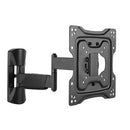 BRATECK 23"-42" Full Motion TV Wall Bracket. Tilt and Swivel. Supports VESA 75x75,100x100,200x100,200x200. Max Load 35Kgs. Max Arm Extension - 400mm. Hidden Cable Managment. Colour: Black