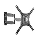 BRATECK 23''-55'' Full Motion TV Wall Mount Bracket with Lenghtened Arm. Extend, Tilt & Swivel. VESA Support up to: 400x400. Max Load: 35kg. Profile: 49-615mm. Hidden Cable Management. Black Colour. - Office Connect 2018