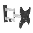 BRATECK 23''-42'' Full motion TV wall bracket. Tilt and swivel. Supports VESA 75x75,100x100,200x100,200x200. Max Load 30Kgs. Max arm extension - 410mm. Colour: Black. Curved Display Compatible. - Office Connect 2018