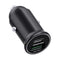 PROMATE Micro In-Car Charger with 60W Power Delivery & QC 3.0. Includes 1x USB-C & 1x USB-A Ports. Universal Compatibility with Laptop, Smartphone, Tablet, & Most Other USB Devices. Black Colour.