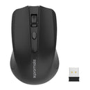 PROMATE Ergonomic Wireless Mouse 2.4GHz wireless technology Works with a range of up to 10m Auto sleep function, plug and play Low power consumption Colour Black - Office Connect 2018