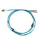 DYNAMIX 5M LC/LC OM3 Armoured Fibre Lead (Duplex, Multimode) Aqua 3.3mm LSZH Jacket - Office Connect 2018