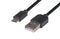 DYNAMIX 2m USB 2.0 Micro-B Male to USB-A Male Connectors. Colour Black.