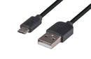 DYNAMIX 5m USB 2.0 Micro-B Male to USB-A Male Connectors. Colour Black. - Office Connect 2018