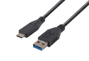 DYNAMIX 0.2M, USB 3.1 USB-C Male to USB-A Male Cable. Black Colour. Up to 10G Data Transfer Speed, Supports 3A Current.