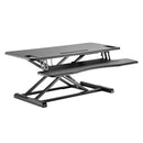 BRATECK Gas-Spring Scissor Lift Desktop Sit-Stand Workstation. Height Adjustable 110-505mm Work Surface Size 950x400mm (LxW). Work Surface Weight Cap. 15kgs. Black Colour. - Office Connect 2018