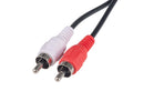 DYNAMIX 10m RCA Audio Cable 2 RCA to 2 RCA Plugs, Coloured Red & White - Office Connect 2018