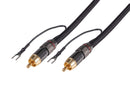 DYNAMIX 6m Coaxial Subwoofer Cable RCA Male to Male with Grounding Spade Connectors - Office Connect 2018