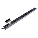 DYNAMIX 10 Outlet Vertical Power Rail (10A) with 6kVa C-Curve MCB Circuit Breaker, on/off switch & 2m Power Cord with 15A 3 Pin Plug. Vertical Height 718mm. Colour Black - Office Connect 2018