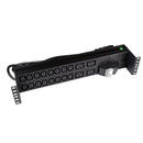 DYNAMIX 20 Outlet Horizontal Power Rail  (16x 10A IEC C13 & 4x 16A IEC C19). with 6KA C-Curve Circuit Breaker. Integrated 2m power cord (16A IEC C20) 2RU. Colour Black. - Office Connect 2018