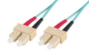 DYNAMIX 1M 50u SC/SC OM3 Fibre Lead (Duplex, Multimode) Aqua LSZH Jacket - Office Connect 2018
