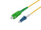 DYNAMIX 1M 9u SCAPC/LC Simplex Single Mode G657A1 Bend Insensitive Fibre Lead. Yellow LSZH Jacket