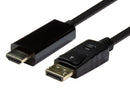 DYNAMIX 1m DisplayPort 1.2 to HDMI 1.4 Monitor cable. Max Max Res: 4K@30Hz (3840x2160) - Office Connect 2018
