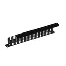 DYNAMIX 19'' 1RU Finger Cable Management Bar with protective cap. 70mm Deep. Colour Black. - Office Connect 2018