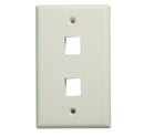 DYNAMIX Dual Port Face Plate for RJ45 110 Keystone Jacks. NOTE Jack pins at top of plate when installed vertically, on side when installed horizontally. - Office Connect 2018
