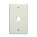 DYNAMIX Single Port Face Plate for RJ45 110 Keystone Jacks. NOTE Jack pins at top of plate when installed vertically, on side when installed horizontally. - Office Connect 2018