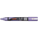 Uni Chalk Marker 1.8-2.5mm Bullet Tip Metallic Violet PWE-5M - Office Connect 2018