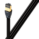 AUDIOQUEST Pearl .75M Ethernet cable. Long grain copper. Solid conductors  Gold-plated nickelconnectors Jacket - black PVC - grey stripes - Office Connect 2018