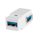 DYNAMIX USB 3.0 Keystone Jack USB-A Female to Right Angled USB-A Female Connector. - Office Connect 2018